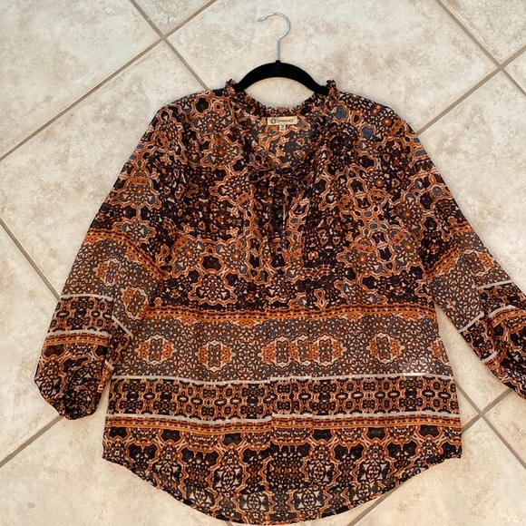 Tie front blouse - Picture 1 of 4